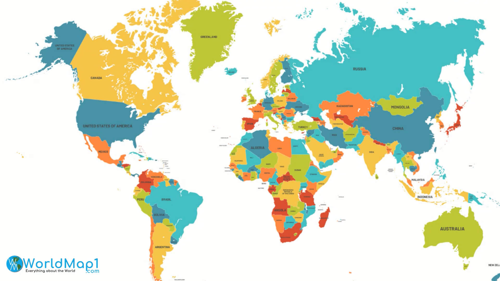 Africa on World Map